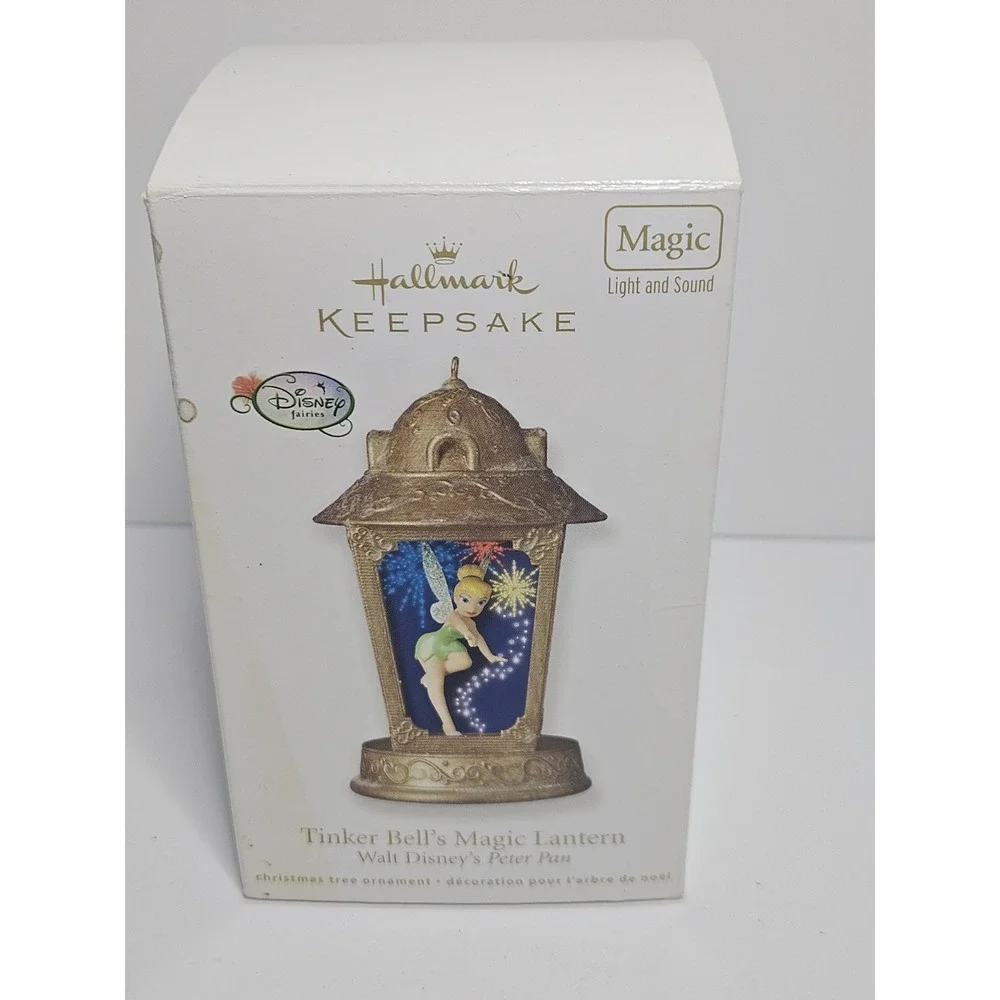 2011 Hallmark Tinker Bell's Magic Lantern Disney Ornament Light Sound QXD1647